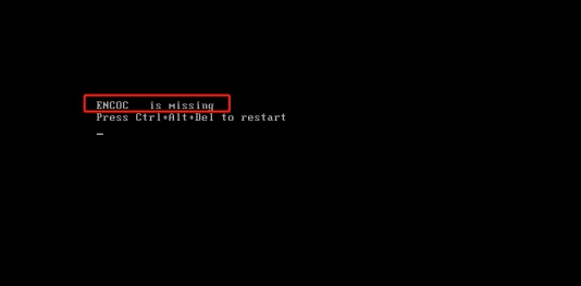 圖:電腦被加密后無法重啟
