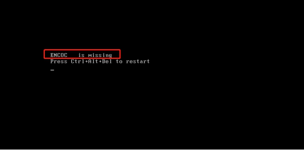 圖:進(jìn)入系統(tǒng)失敗