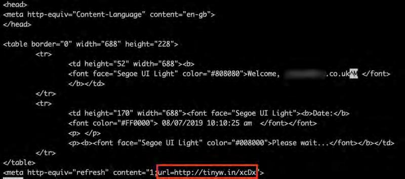網(wǎng)絡(luò)釣魚(yú)HTML附件